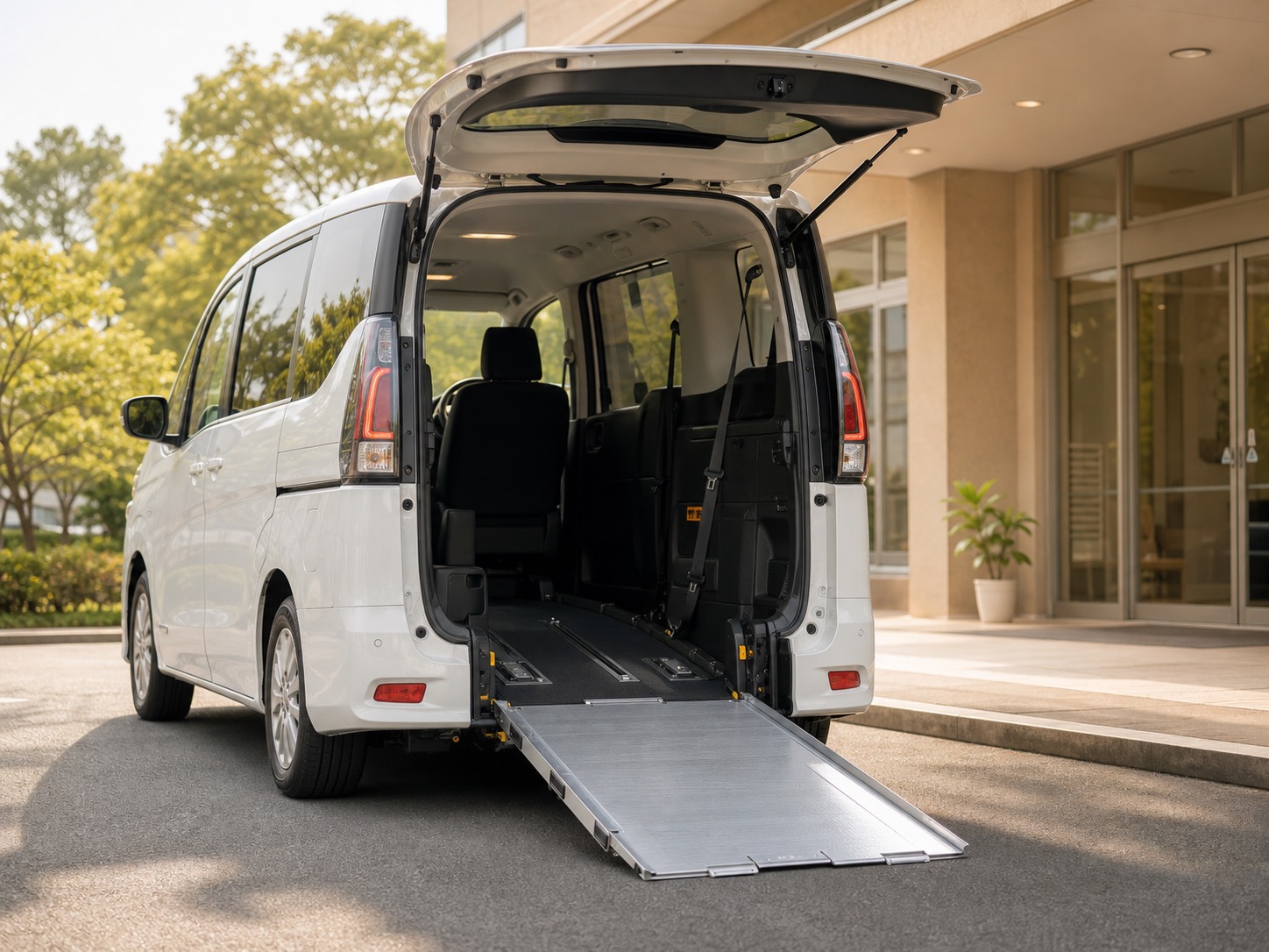 車いす対応リフト車両のディテール